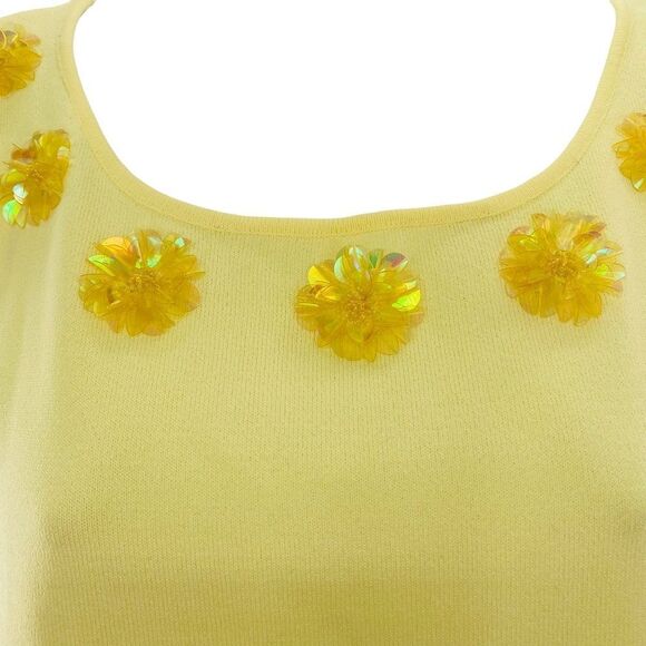 PINK POODLE Yellow Top with Flower Decals - Picture 4 of 7